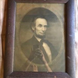 Antique 1866 original W. Marshall Abraham Lincoln print with original